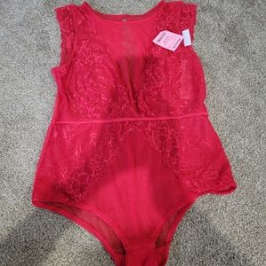Marilyn Monroe crimson one piece lingerie